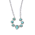 Women's Isac 30" Squash Blossom Navajo Turquoise Necklace 734210