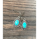 Women's Isac 8mm Oval Turquoise Earrings 722836-1