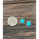Women's Isac 8mm Square Stone Earrings 726466