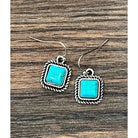 Women's Isac 8mm Square Stone Earrings 726466