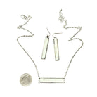 Women's Isac Bar White Turquoise Necklace Earrings Set