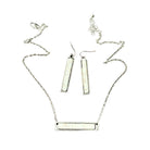 Women's Isac Bar White Turquoise Necklace Earrings Set