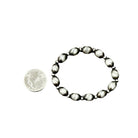 Women's Isac Handmade 10mm Oval Navajo Bead Stretch Bracelet