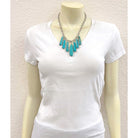 Women's Isac Handmade 15" Turquoise Necklace 739658