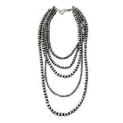 Women's Isac Handmade 5-strand Navajo Bead Necklace