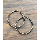Women's Isac Handmade Navajo Bead Hoop Earrings 721221