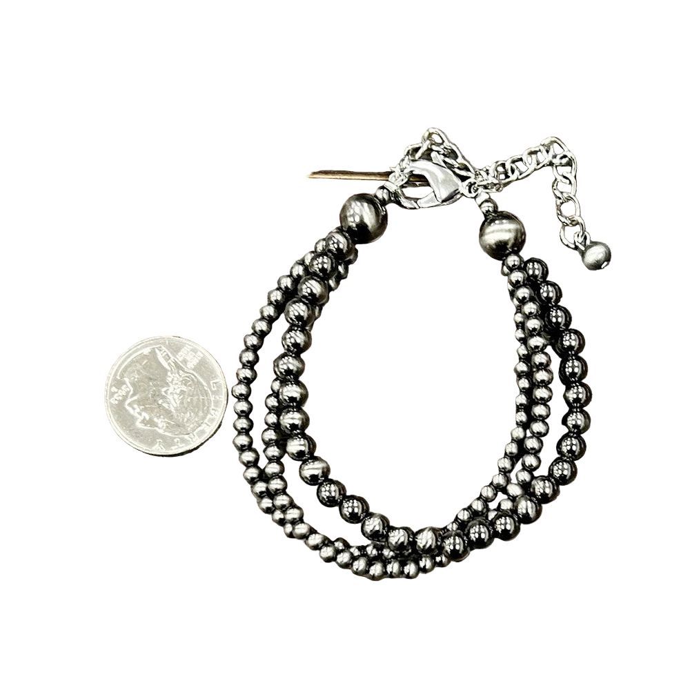 Women's Isac Handmade Polish Navajo Bead Adjustable Bracelet
