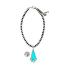 Women's Isac Navajo Pearl Turquoise Necklace 738029 - Crazy House Western Wear
