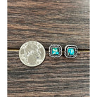 Women's Isac Western 6mm Square Gemstone Stud Earrings 724875
