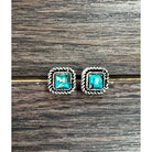 Women's Isac Western 6mm Square Gemstone Stud Earrings 724875
