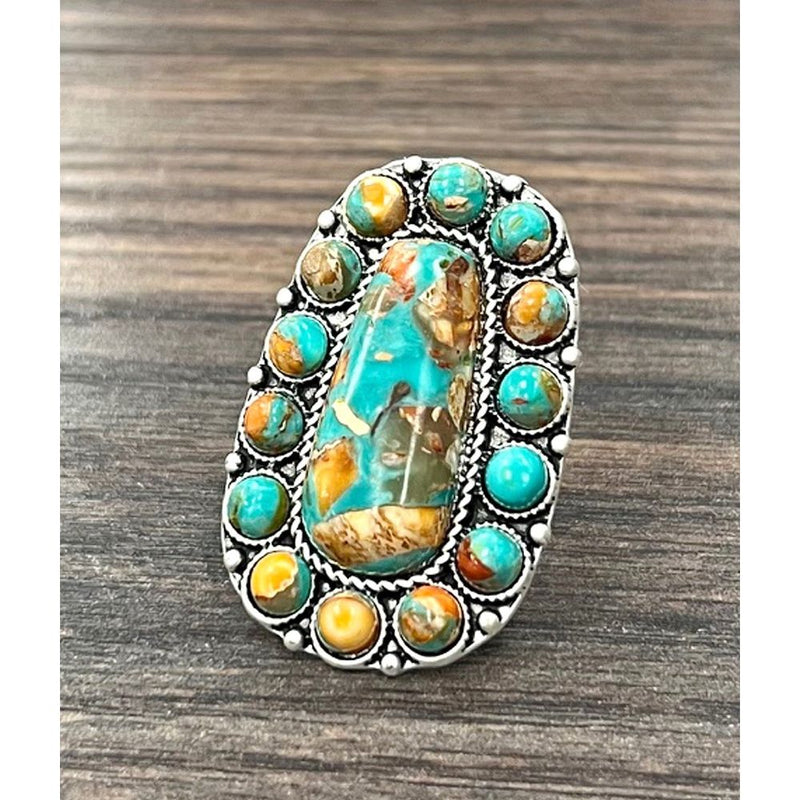 Women's Isac Western Gemstone Adjustable Ring 750484