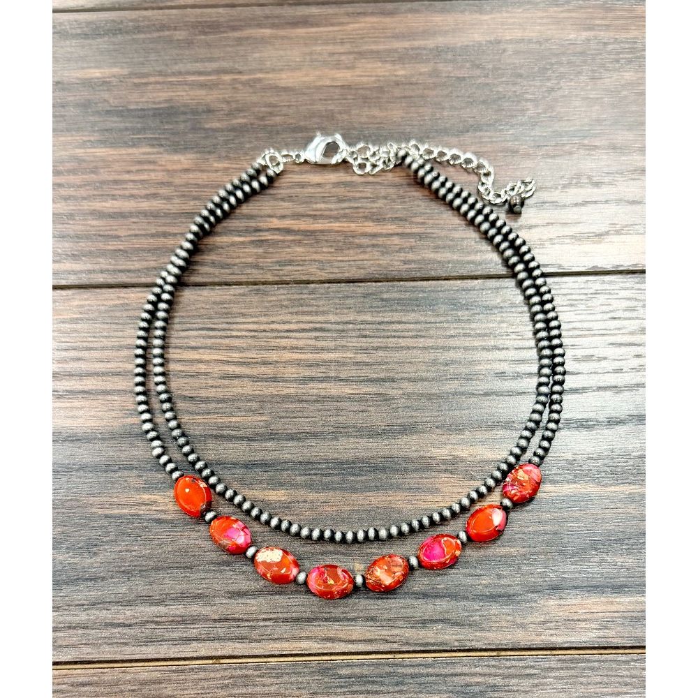 Women's Isac Western Gemstone Strand Necklace 739722