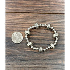 Women's Isac Western Silver-Tone Bead Stretch Bracelet 711677