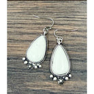 Women's Isac Western White Turquoise Earrings 726621