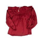 Women's Jodifl Burgundy Long Sleeve Blouse G14782