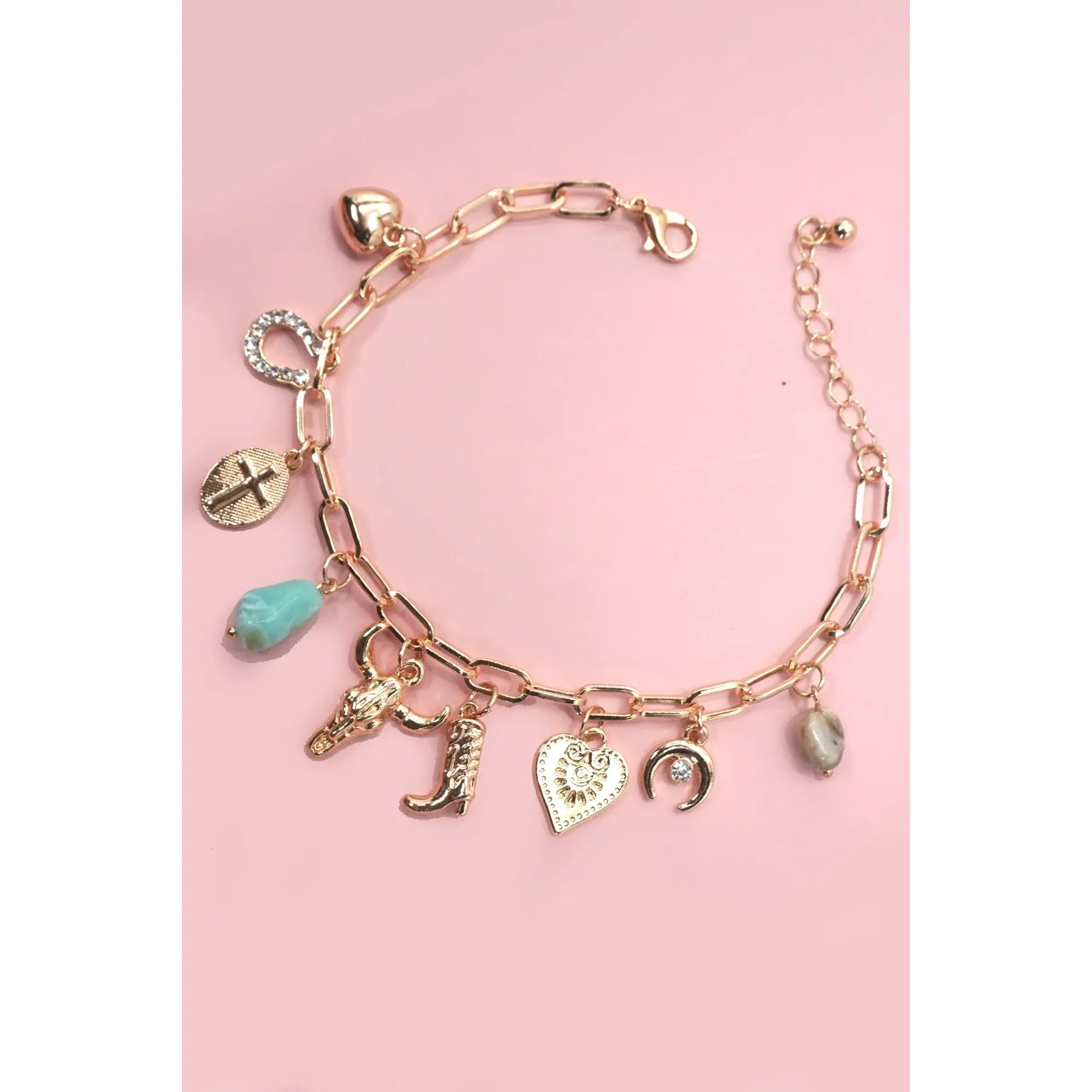 Women's Josslyn Gold Western Charm Bracelet 80B1291-BRCLT