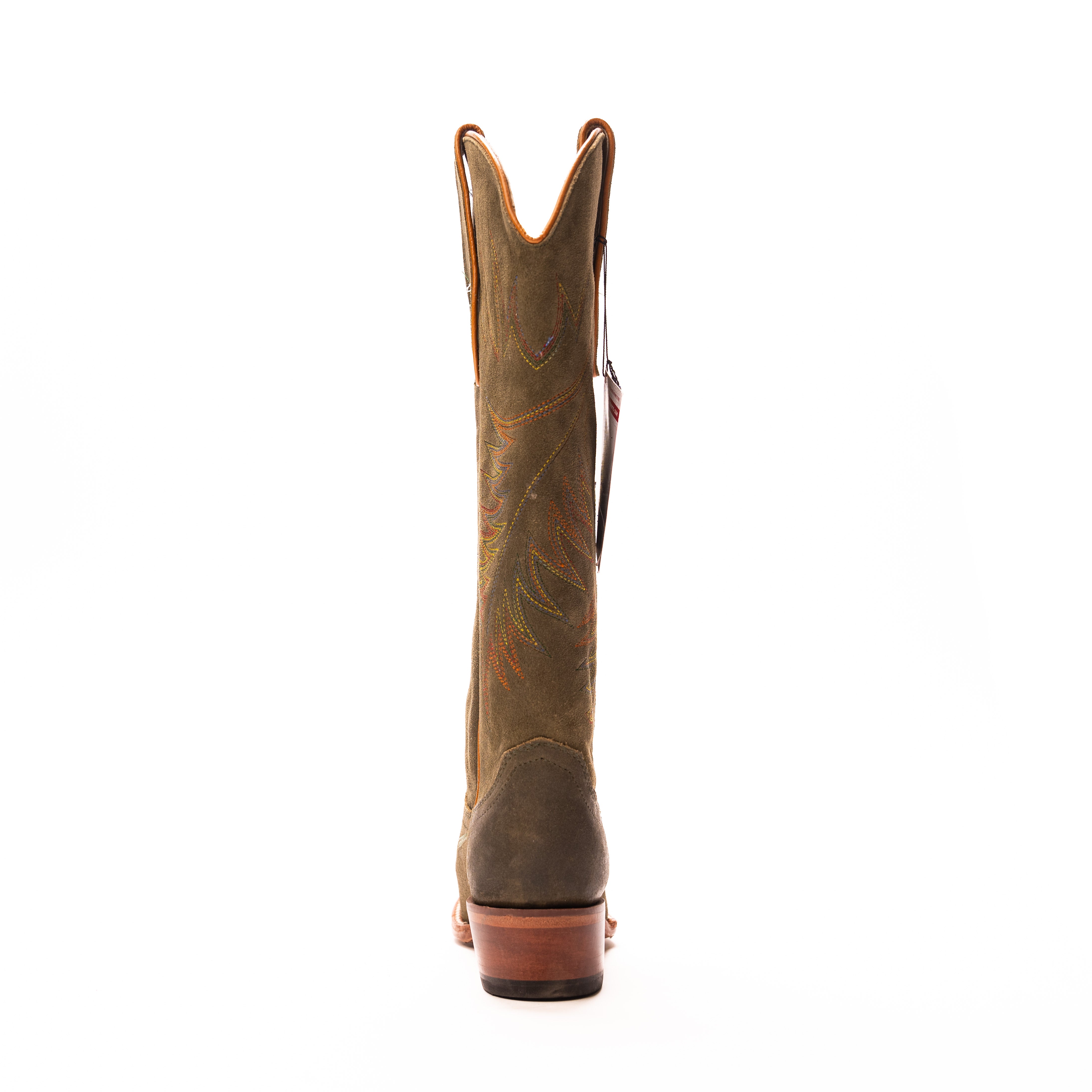 Women's Justin Clara Olive Round Toe Boots VN4465 – Crazy House