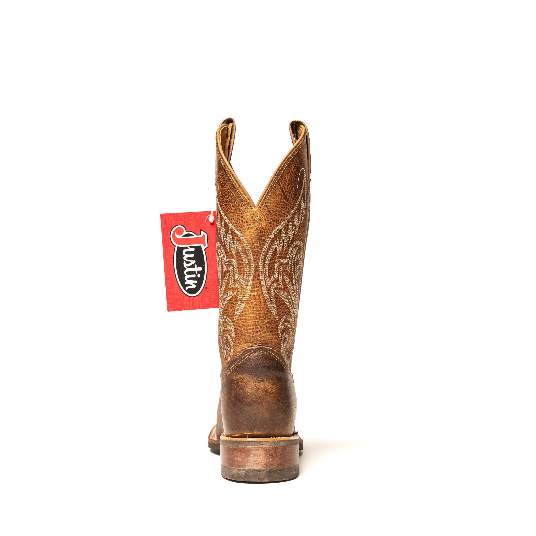 Women's Justin Llano Brown Square Toe Boots BRL212 – Crazy House