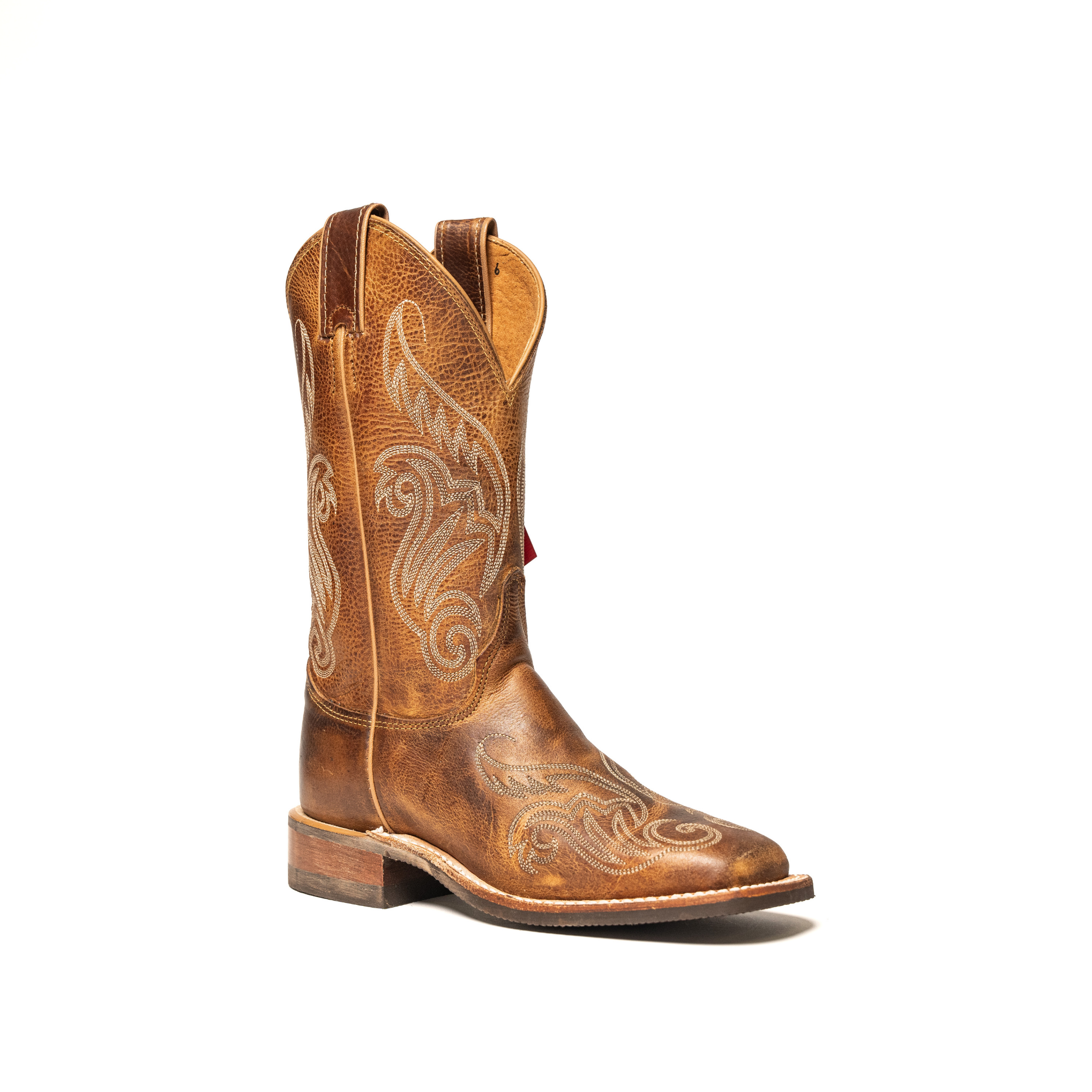 Women's Justin Llano Brown Square Toe Boots BRL212 – Crazy House