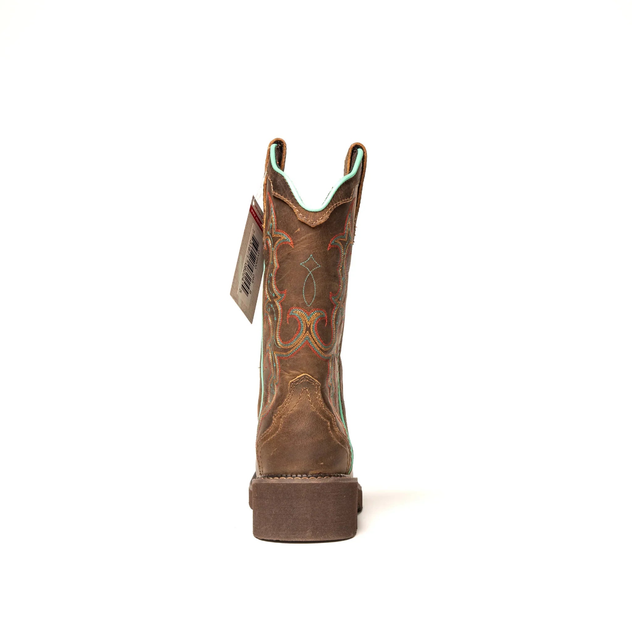 Justin Raya Western Distressed Square Toe Cowgirl Boot Brown Green Women 7B NWD Justin Women main image 4