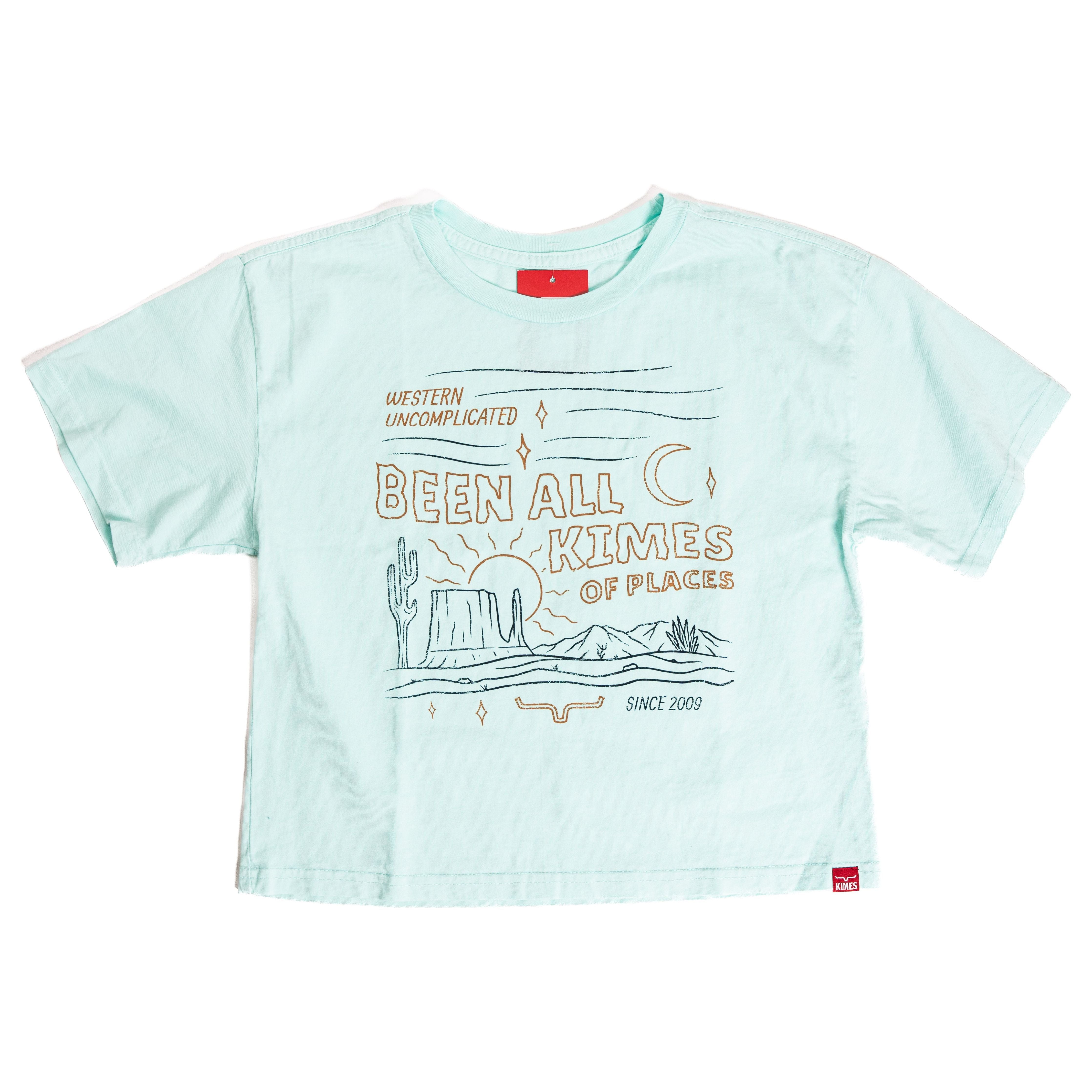 Women's Kimes Ranch Mint Cropped T-shirt - Crazy House Western Wear