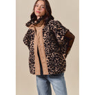 Women's Leopard Soft Sherpa Fur Sleeveless Vest Jacket ST2049E-02