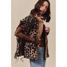 Women's Leopard Soft Sherpa Fur Sleeveless Vest Jacket ST2049E-02