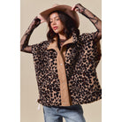 Women's Leopard Soft Sherpa Fur Sleeveless Vest Jacket ST2049E-02