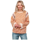 Women's Long Sleeve Color block Sweater HT7184 - Crazy House Western Wear