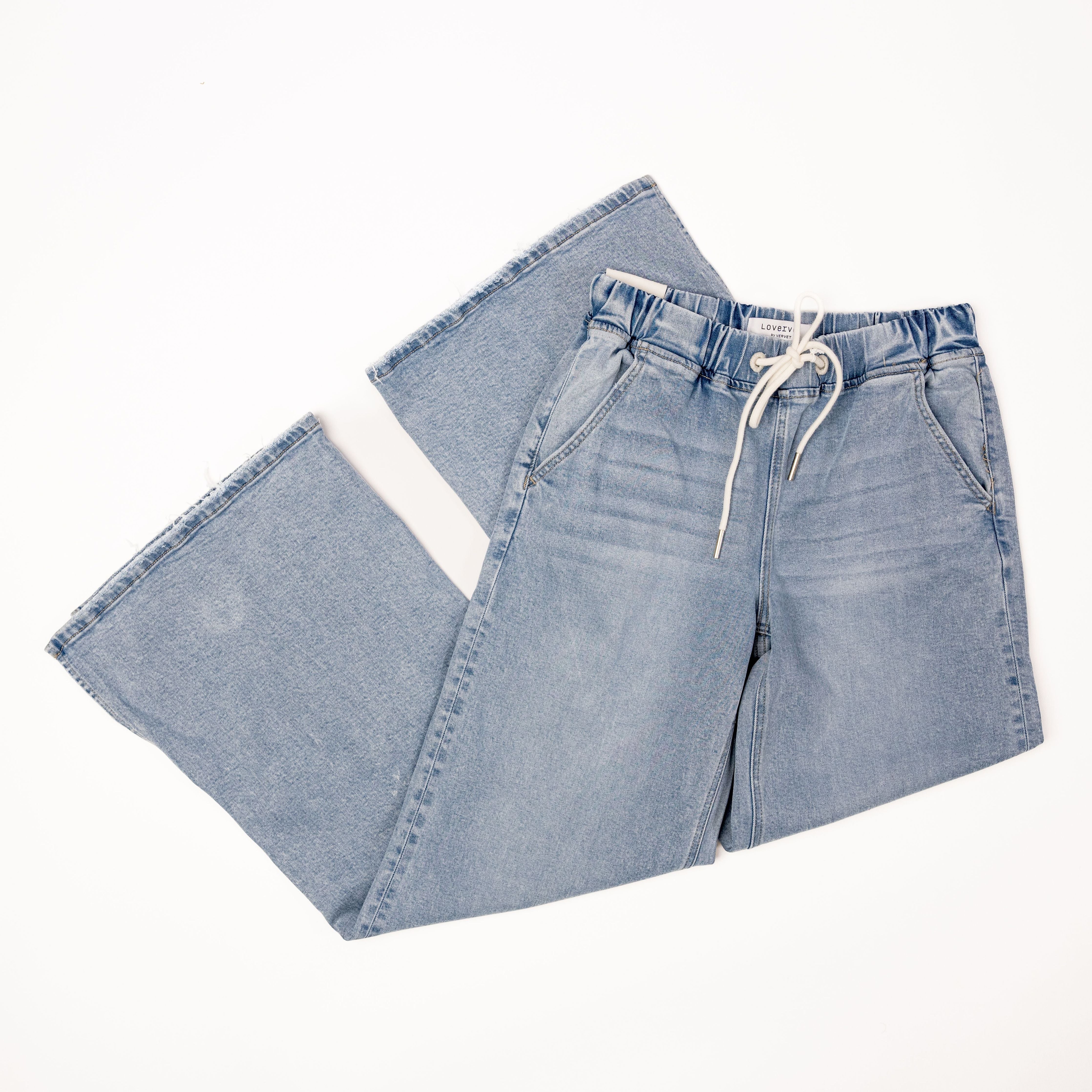 Women's Lovervet High Rise Slit Wide Leg Jeans LV1711 – Crazy