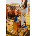 Women's Lucky Chuck Retro Blue Performance Socks LC12-12107