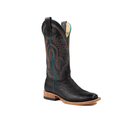 Women's Macie Bean 12" Black Smooth Ostrich M2010