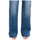 Women's Mid Rise Stretch Trouser Wide Leg Jeans P1365W - Crazy House Western Wear