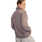 Women's Modal Scuba Ribbed Mock Neck Pullover T0043