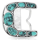 Women's Montana Silversmiths Clear Blue Sky Turquoise Buckle 55010