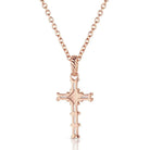 Women's Montana Silversmiths Entwined Rose Gold Brilliant Cross Necklace NC3239RG