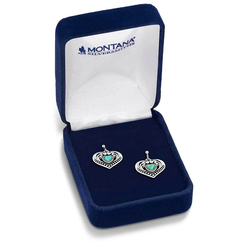 Women's Montana Silversmiths Fierce Hearts Earrings ER6103