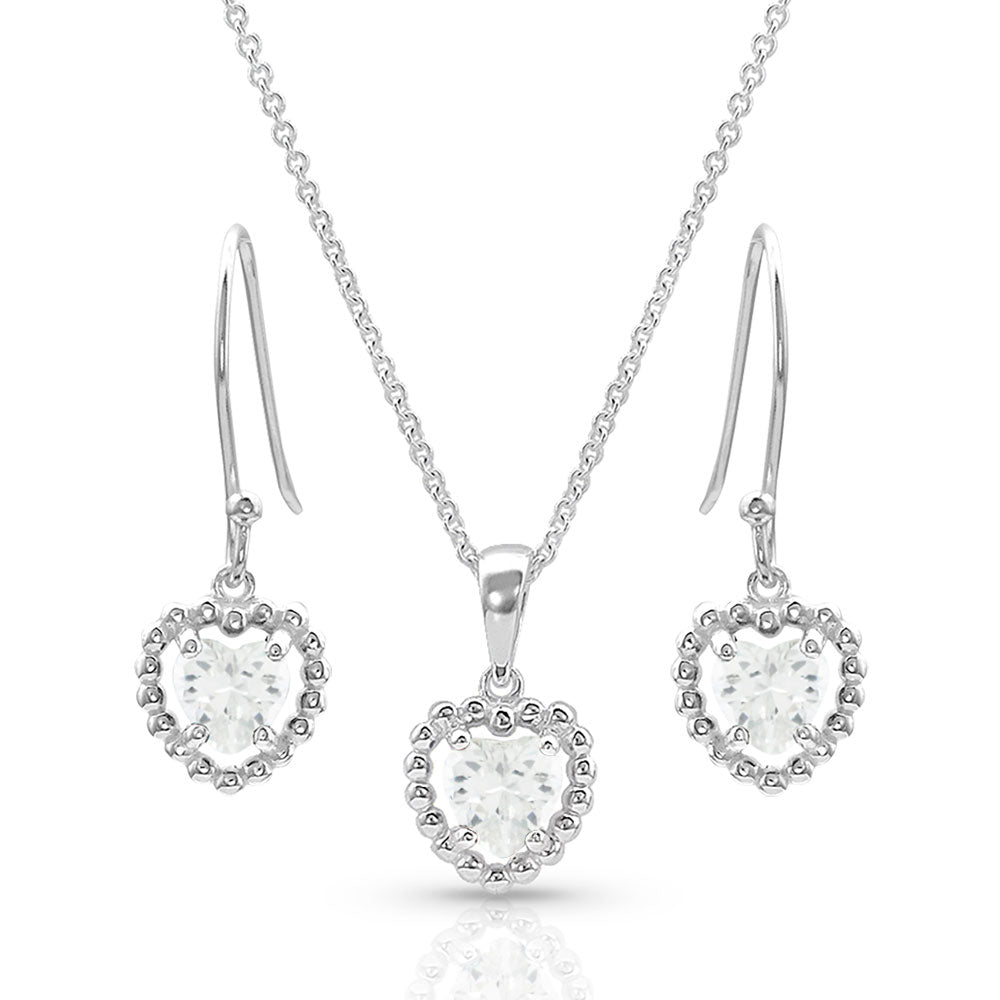 Women's Montana Silversmiths Frozen Heart Jewelry Set JS4653