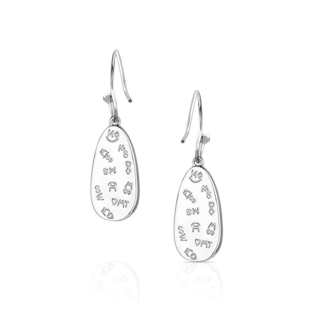 Women's Montana Silversmiths Pointed Path Turquoise Earrings ER6400