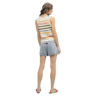 Women's Multi-color Striped Sweater Tank WL25-10472 - Crazy House Western Wear