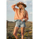 Women's Multi Color Striped Sweatshirt  SNS2022
