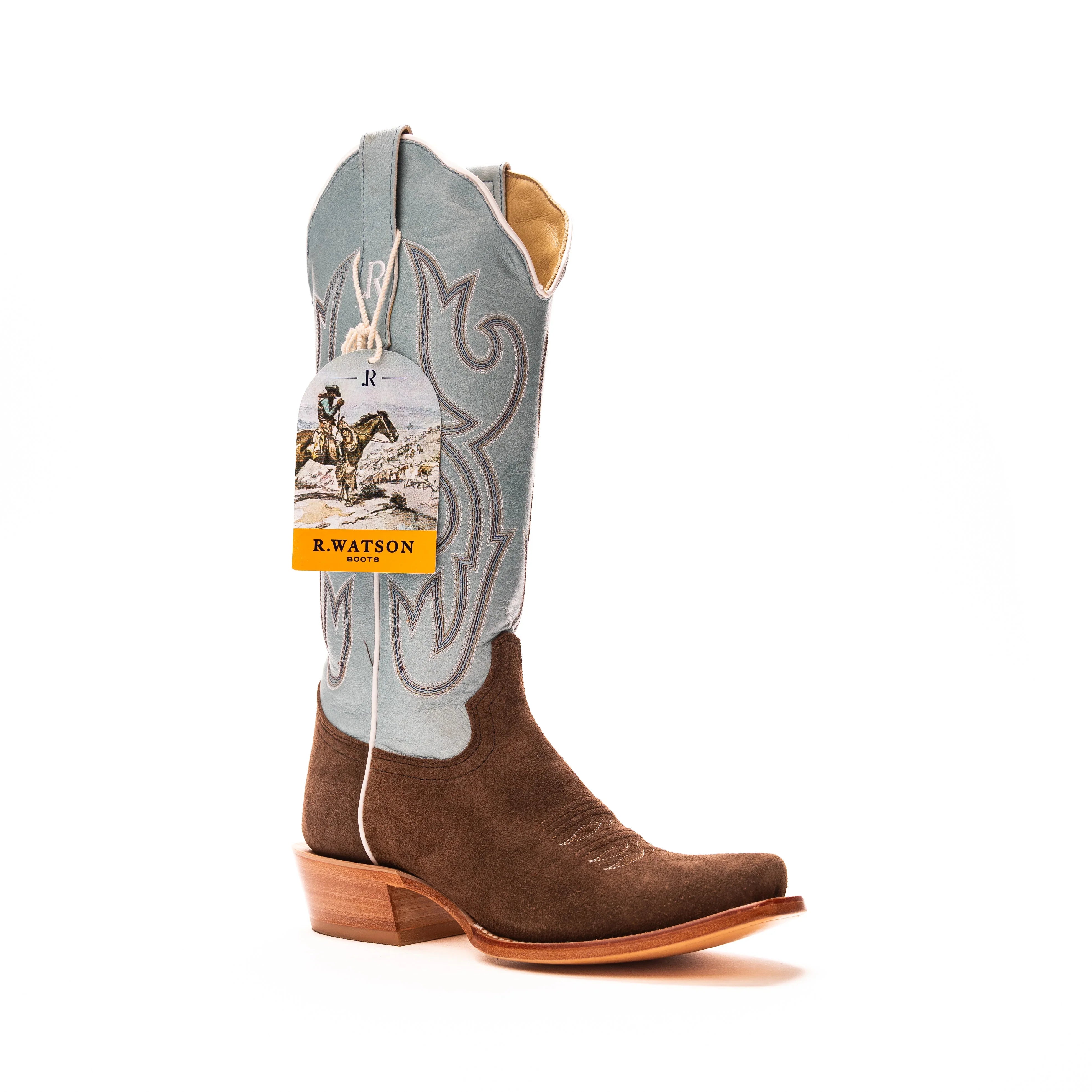 Watson_m Y3490-6 y3122-66 y2888-4 3点 Women's R. Watson Heavy Chocolate Roughout Narrow Square Toe Boots