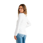 Women's Relaxed Fit Casual V-neck Long Sleeve Top ET6263-RS