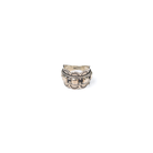 Women's Rhoda Handmade Silver Square Scalloped Ring