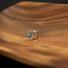 Women's Rhoda Handmade Turquoise and Silver Chunky Cluster Ring