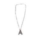 Women's Rhoda Silver Oxidized Ball Letter Necklace T3210