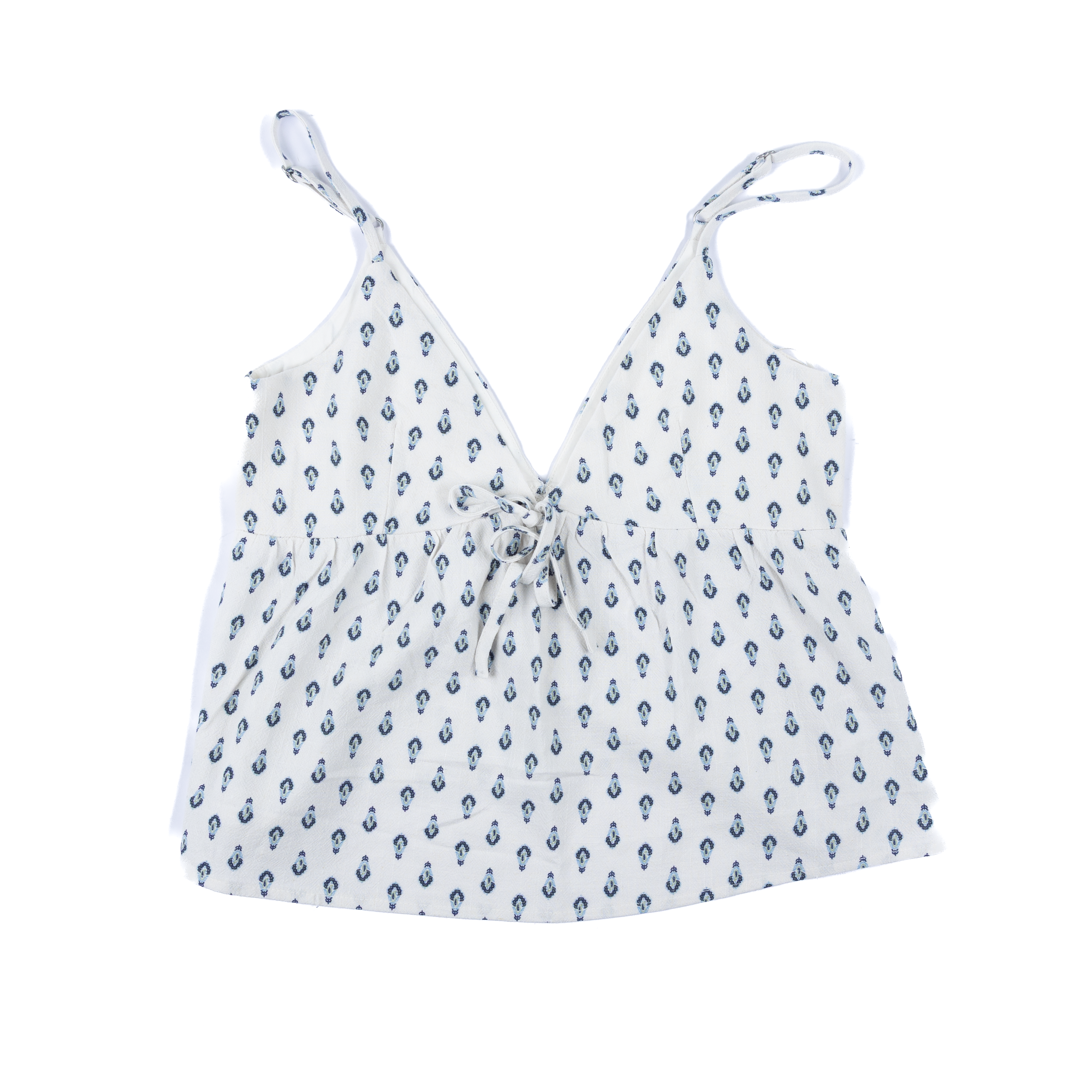 Women's Rhythm Blue and White Patterned Cami Top