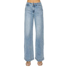 Women's Risen High Rise Double Button Wide Jeans RDP5765