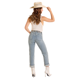 Women's Rock & Roll Distressed Cropped Jeans BW9HD06407 - Crazy House Western Wear