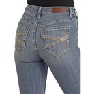 Women's Rock and Roll Mid Rise Curve Stitch Modest Bootcut Jeans BW1MD05310 - Crazy House Western Wear